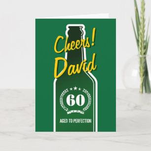Personalised Birthday card for men Beer beverage