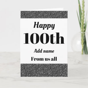 personalised birthday card from us all 100th