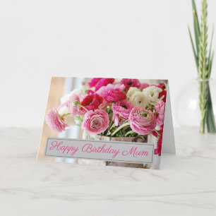 Personalised Birthday Card - Shabby Chic Bouquet