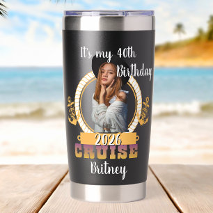 Personalised Birthday Cruise Custom Face  Insulated Tumbler