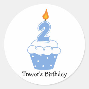 Personalised Birthday Cupcake Stickers