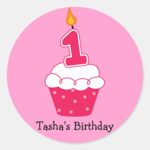 Personalised Birthday Cupcake Stickers