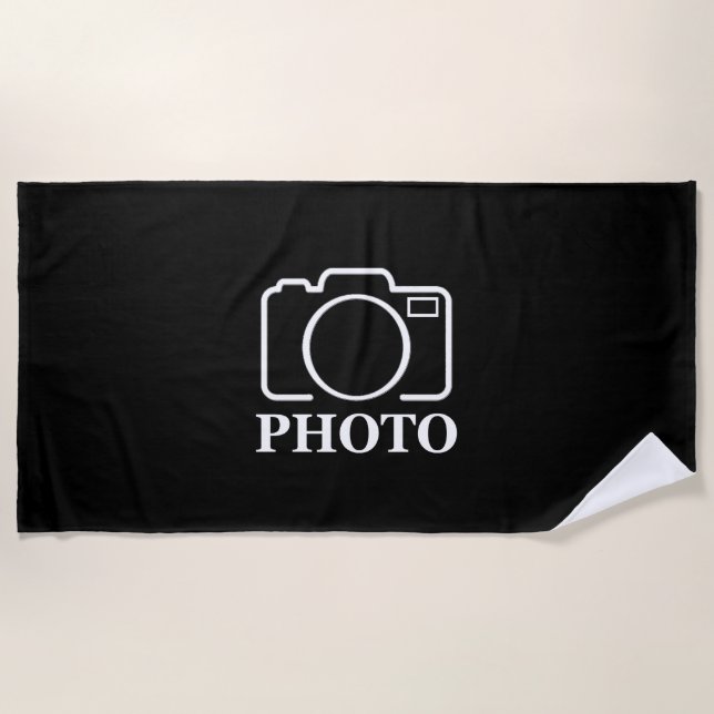 Personalised Birthday Gift Idea Upload Your Photo Beach Towel (Front)