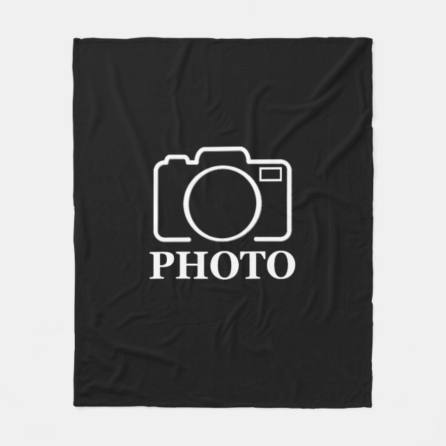 Personalised Birthday Gift Idea Upload Your Photo Fleece Blanket (Front)