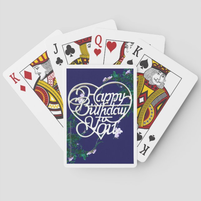 Personalised Birthday Gifts Classic  Playing Cards (Back)