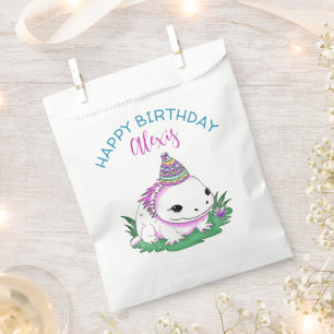 Personalised Birthday Girl Axolotl Themed Favour Bags