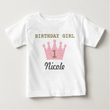 Personalised Birthday Girl Crown Shirt