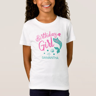 Personalised Birthday Girl Mermaid T-Shirt