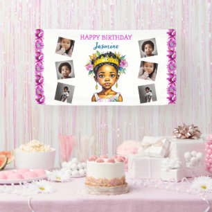 Personalised Birthday Girl Princess of Colour Banner