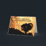 Personalised Birthday Greeting Card to Grandfather<br><div class="desc">This personalised greeting card is decorated with my original photo of a lone tree in silhouette at sunrise, with a vivid orange canyon wall in the background. It's great for a Birthday for a Grandfathr who loves the outdoors. It's easy to change text on cover or inside. Original photograph by...</div>