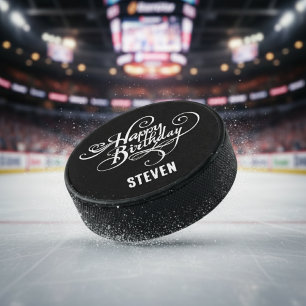 Personalised Birthday  Hockey Puck