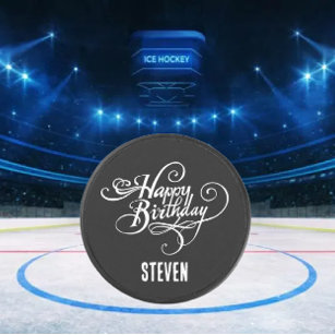 Personalised Birthday  Hockey Puck