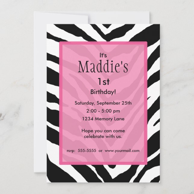 Personalised Birthday Invitation (Front)