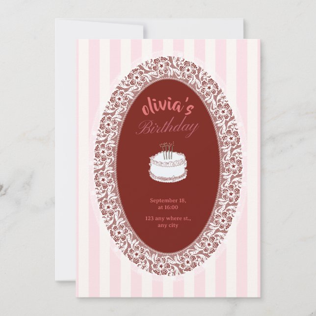 Personalised Birthday Invitation | Customisable (Front)