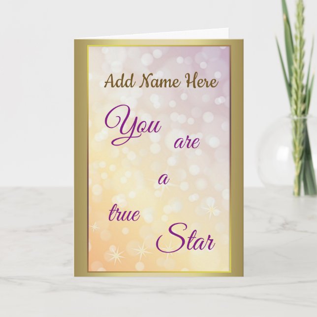 Personalised Birthday luxury modern design Card (Front)