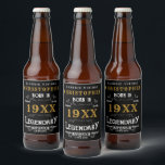 Personalised Birthday Monogram Legendary Father Beer Bottle Label<br><div class="desc">Vintage design any year "Original Quality Legendary Inspiration" beer bottle labels for that special dad. Add the name and year as desired in the template fields creating a unique 40th, 50th, 60th or any birthday celebration item. Team this up with the matching gifts, party accessories, and clothing available in our...</div>