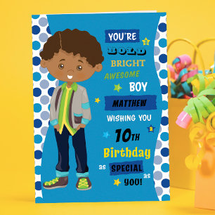 Personalised Birthday - Multicultural Boy Card