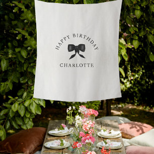 Personalised Birthday Name Flag Fabric Banner Tapestry