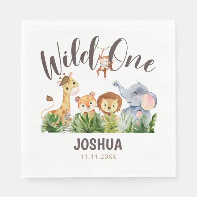 Personalised Birthday Paper Napkin (Front)