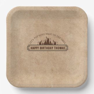 Personalised Birthday Paper Plates BBQ
