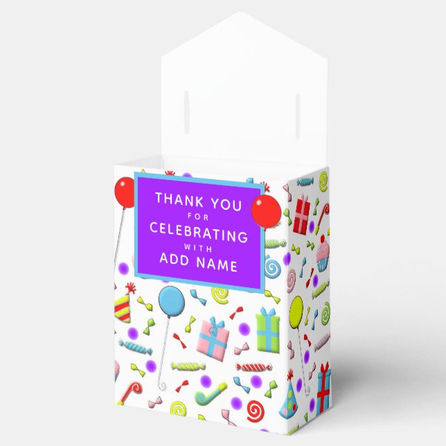 Personalised Birthday Party Favour Box (Opened)