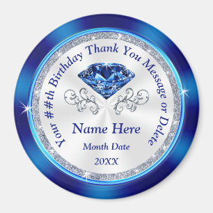 Personalised Birthday Party Favours, ANY YEAR Magnet