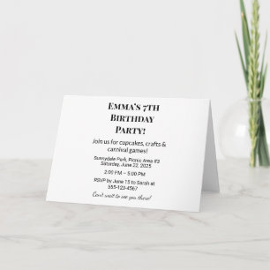 Personalised Birthday Party Invitation