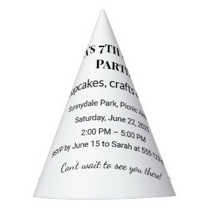 Personalised Birthday Party Invitation Hat