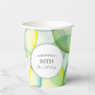 Personalised Birthday Party Paper Cups Colourful