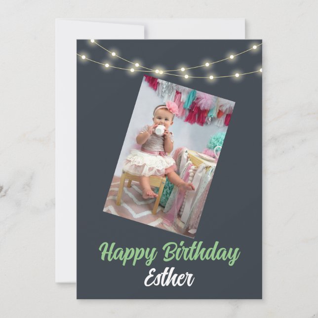 Personalised Birthday Photo Card  (Front)