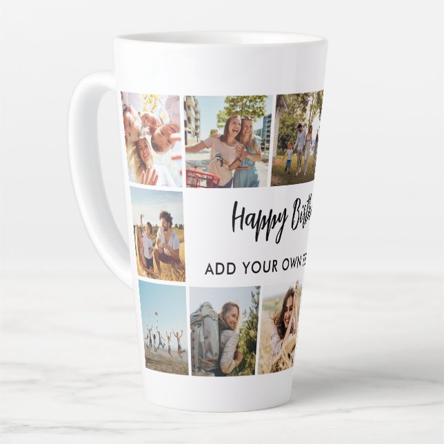 Personalised Birthday Photo Collage Mug (Left Angle)