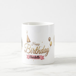 Personalised Birthday Photo Custom Name Party  Coffee Mug