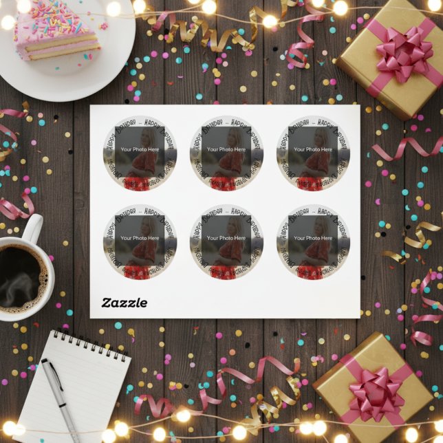 Personalised Birthday Photo Sticker (Personalized Birthday Photo Sticker)