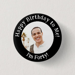 Personalised Birthday Photo, Your Picture Badge