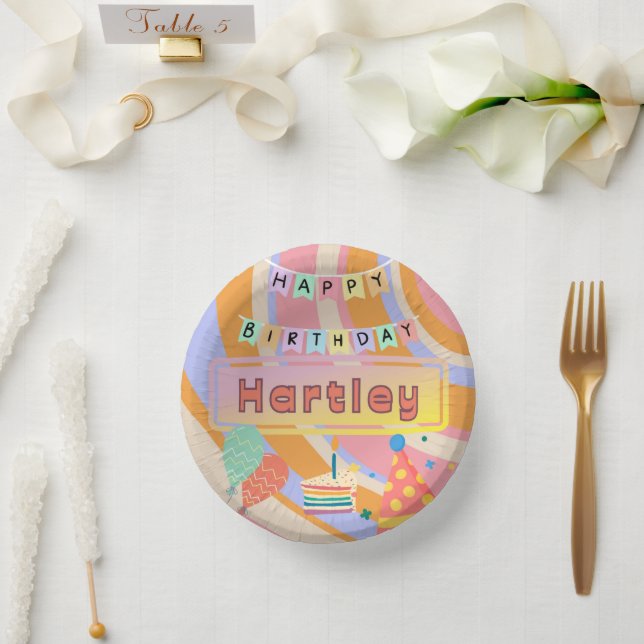 Personalised Birthday Plates, 10 Birthday Plates (Wedding)