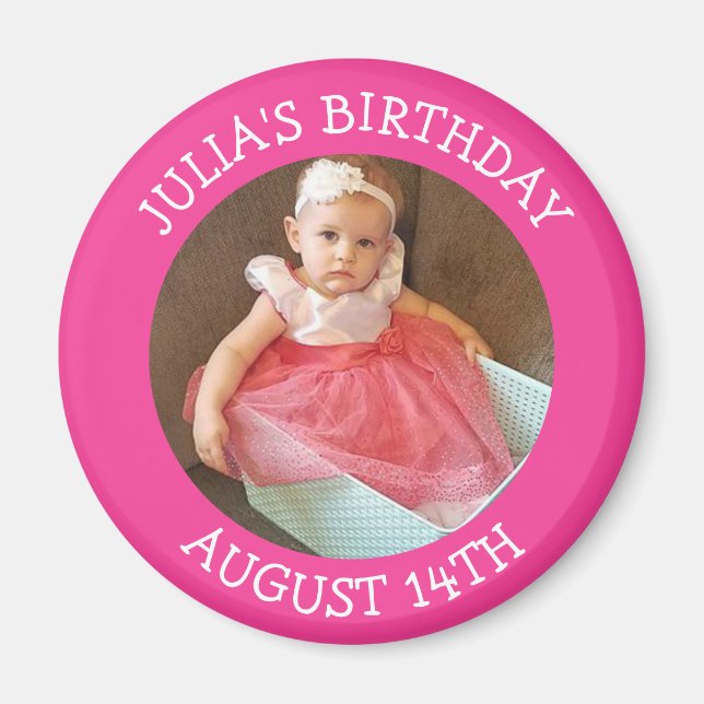 Personalised Birthday Reminder Magnet (Front)
