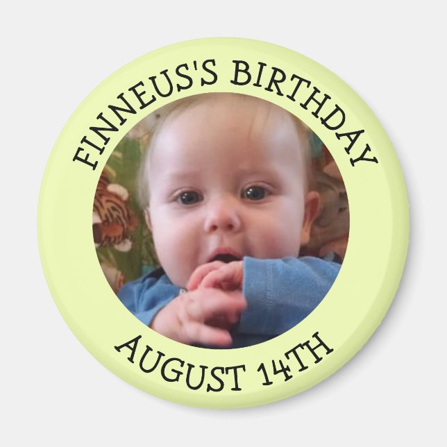 Personalised Birthday Reminder Magnet (Front)