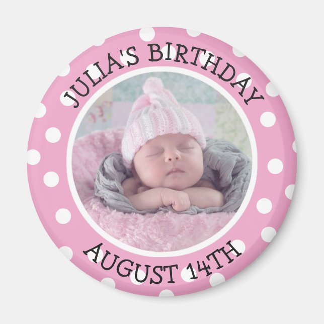 Personalised Birthday Reminder Magnet (Front)