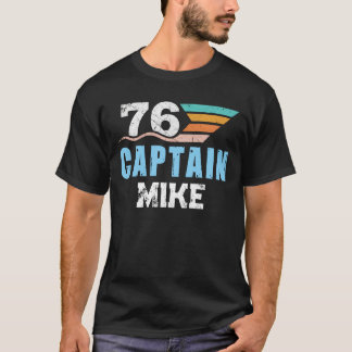 Personalised Birthday Retro Captain 76 T-Shirt
