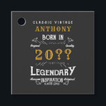 Personalised Birthday Retro Vintage Monogram Favour Tags<br><div class="desc">Add your name and any year birthday design. Easy to do with the template provided. More gifts and party supplies available with the "Legendary" design in the store.</div>