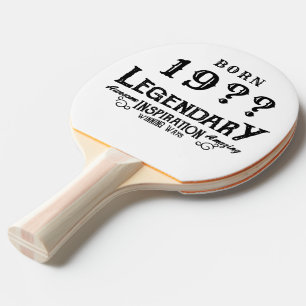 Personalised Birthday Retro Vintage Monogram  Tenn Ping Pong Paddle