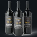 Personalised Birthday Retro Vintage Monogram Wine Label<br><div class="desc">Add your name and any year birthday design. Easy to do with the template provided. More gifts and party supplies available with the "Legendary" design in the store.</div>