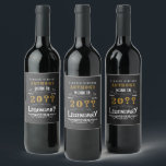 Personalised Birthday Retro Vintage Monogram Wine Label<br><div class="desc">Add your name and any year birthday design. Easy to do with the template provided. More gifts and party supplies available with the "Legendary" design in the store.</div>