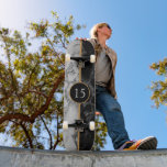 Personalised Birthday Scateboard Gift Marble Stone Skateboard<br><div class="desc">Black & White Marble Stone MIGNED Design - Add Your Year - Age / or Letter / Logo / Number / More</div>