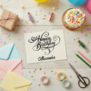 Personalised Birthday Self Inking Rubber Stamp