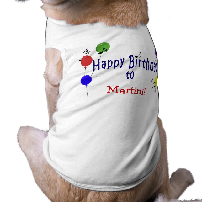 Personalised Birthday Song Shirt (Back)