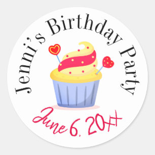 Personalised birthday stickers 