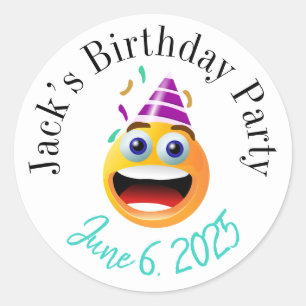 Personalised birthday stickers 