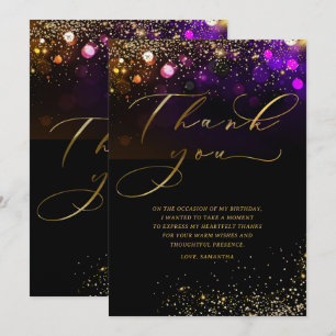 Personalised Birthday Thank You Cards for Adults