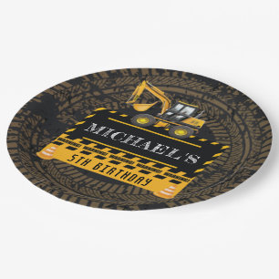 Personalised Birthday Under Construction Paper Plate